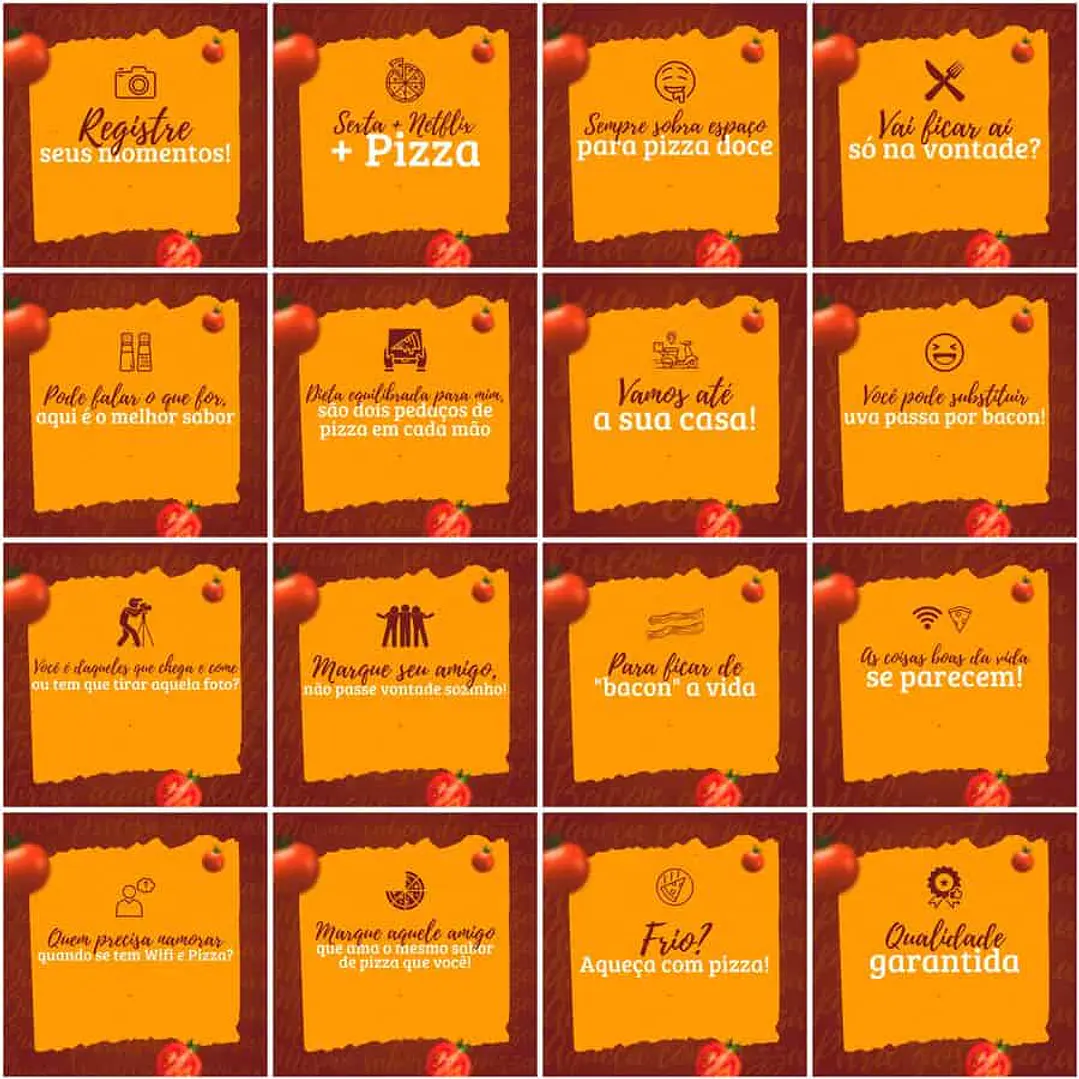 Pack Canva Pizzaria Pizza Templates Editáveis 200 Artes + Legendas 7