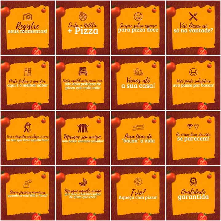 Pack Canva Pizzaria Pizza Templates Editáveis 200 Artes + Legendas 7