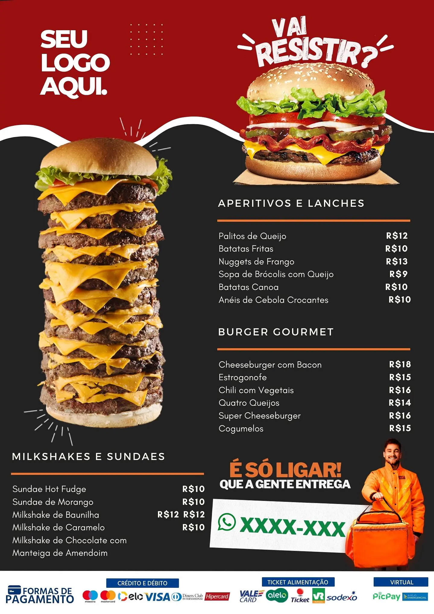 Pack Canva Cardápios Menus Templates Editáveis 10 Artes 5