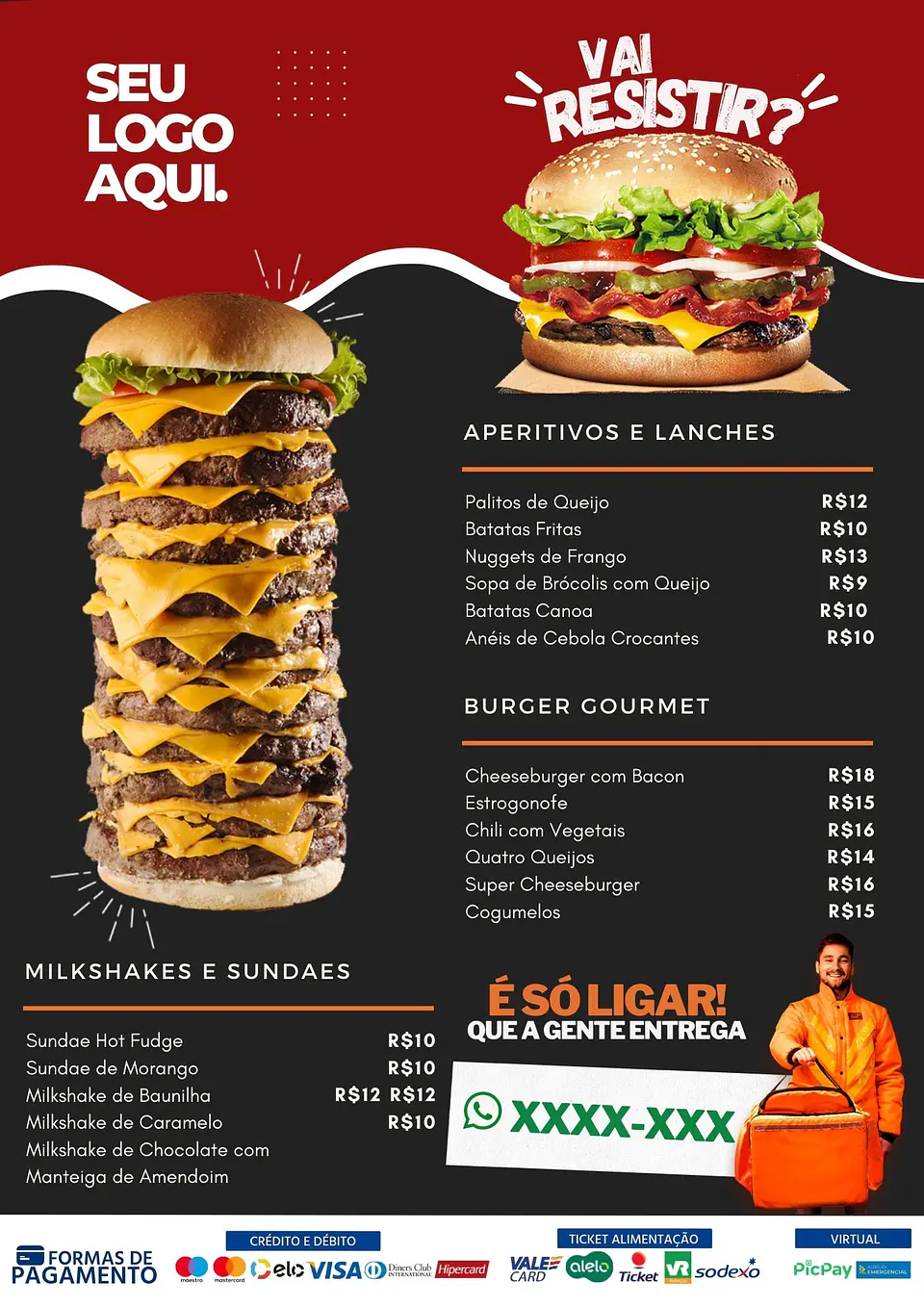 Pack Canva Cardápios Menus Templates Editáveis 10 Artes 5