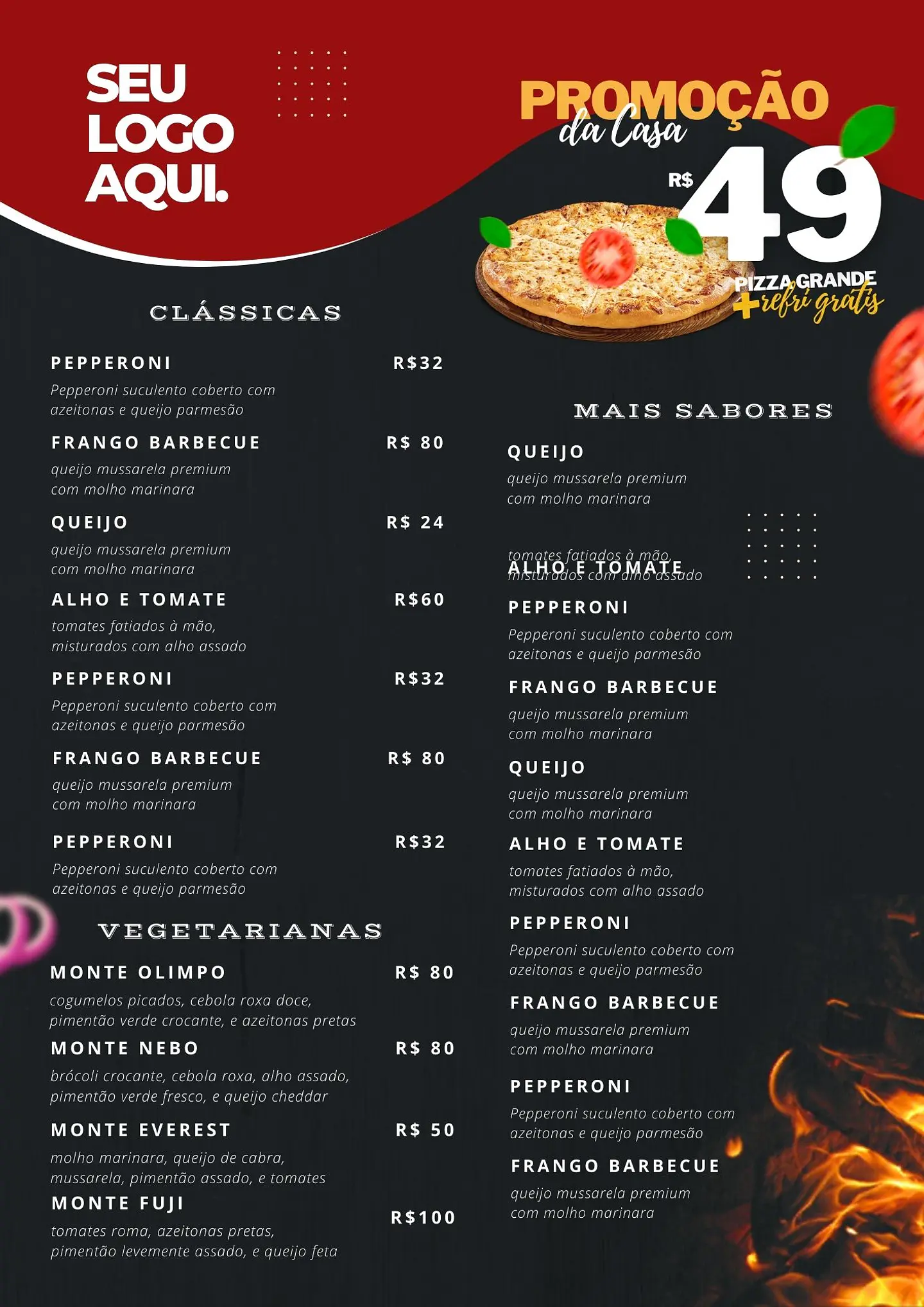 Pack Canva Cardápios Menus Templates Editáveis 10 Artes 6
