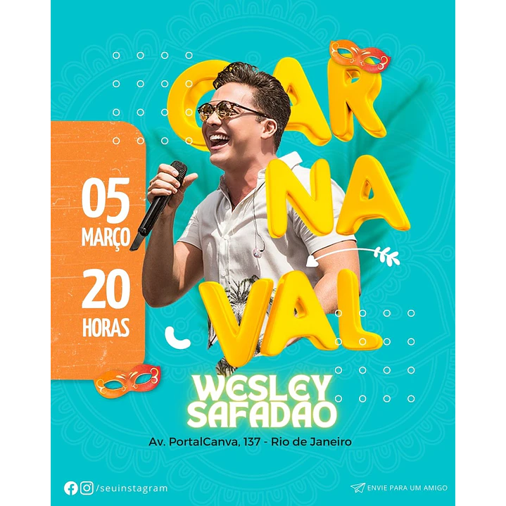 Pack Canva Carnaval Templates Editáveis 24 Artes + Bônus 6