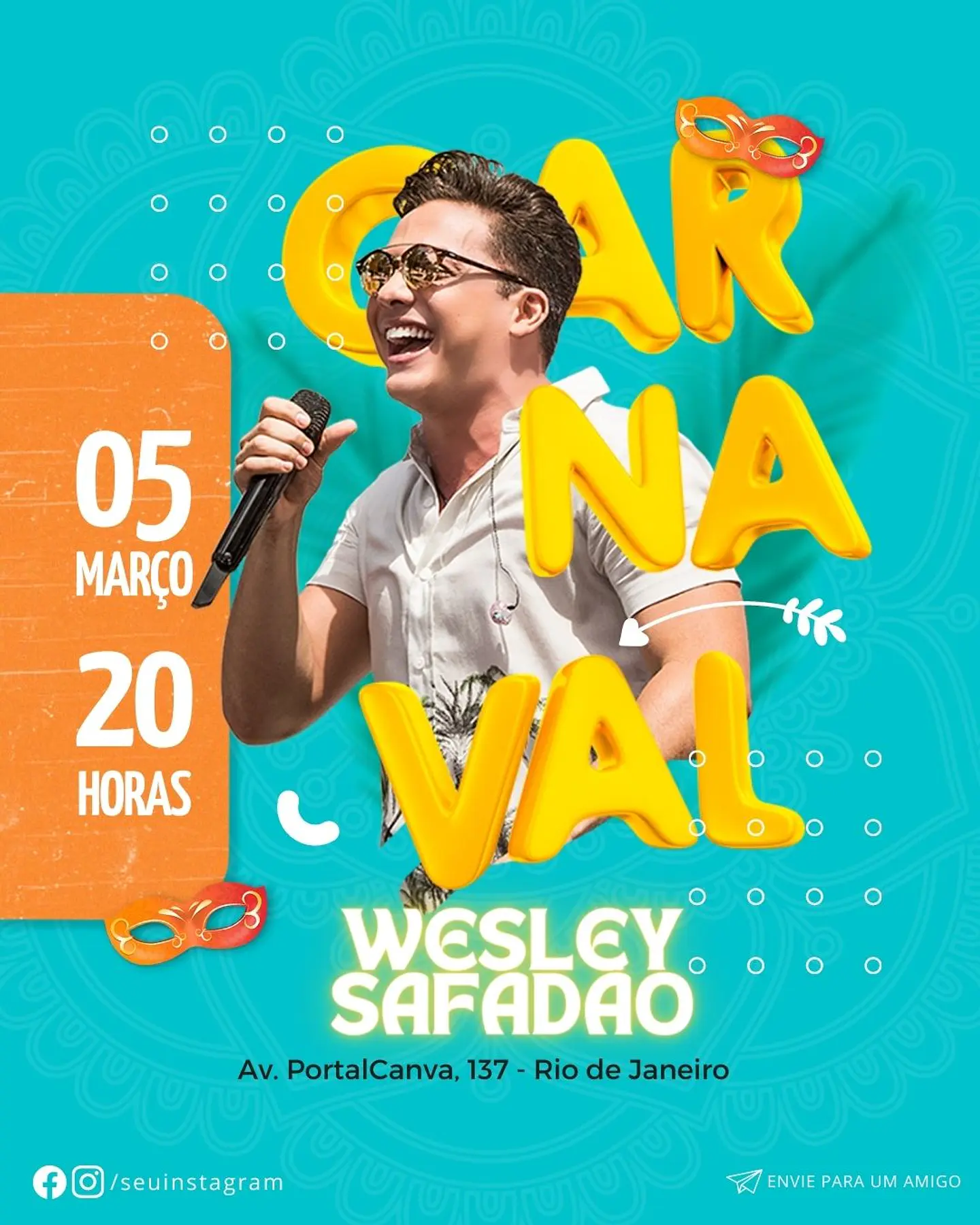 Pack Canva Carnaval Templates Editáveis 24 Artes + Bônus 6