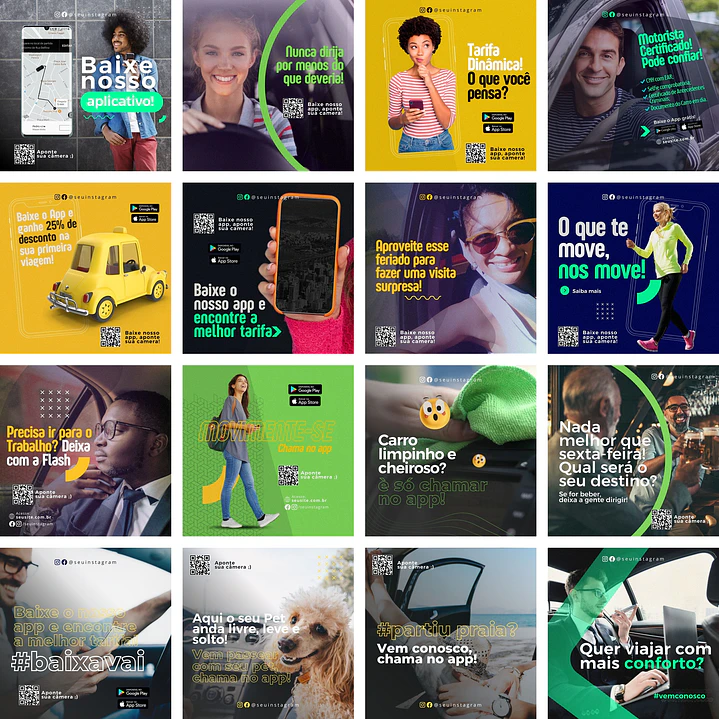 Pack Canva Mobilidade Urbana Templates Editáveis 40 Artes + Bônus 1