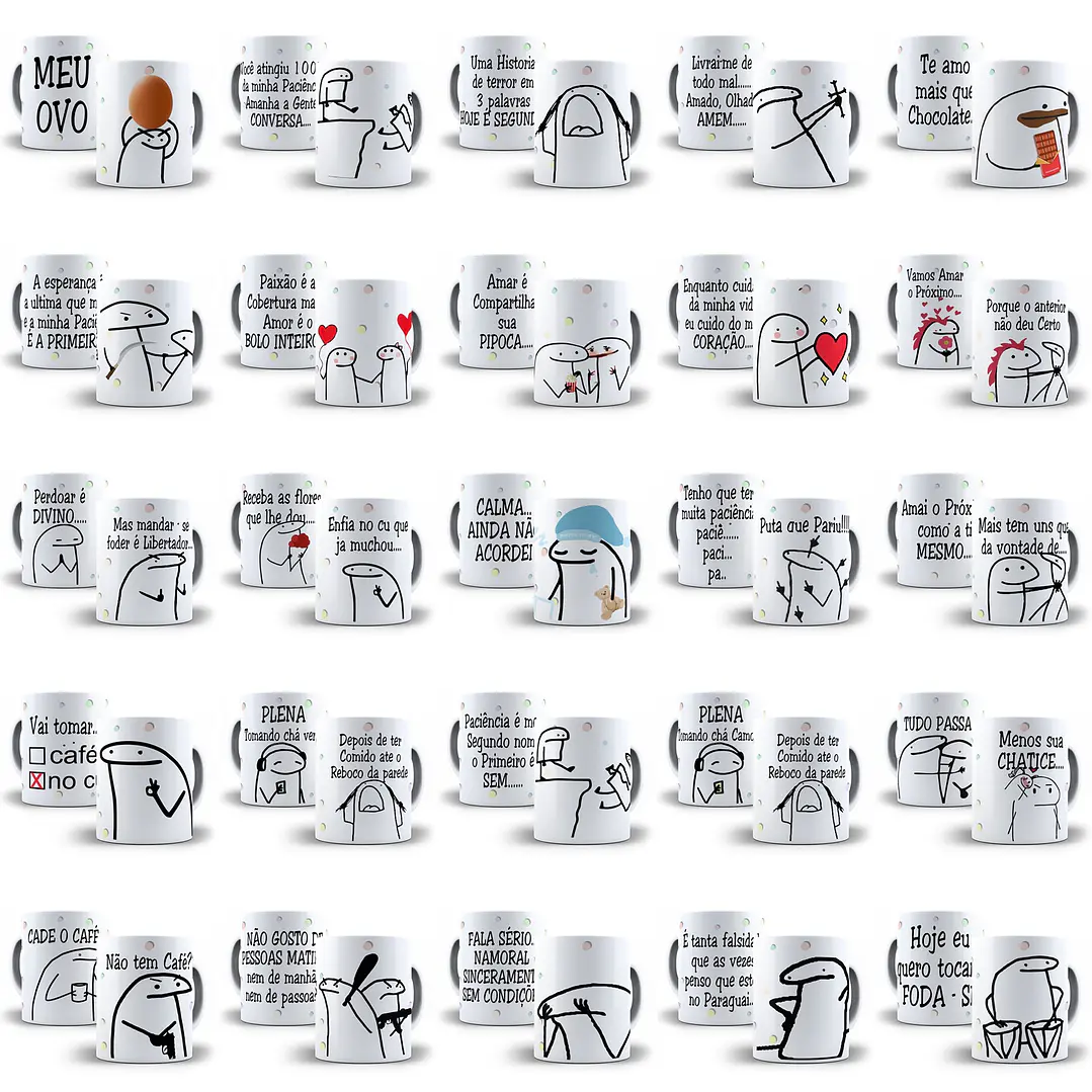 83 Artes Caneca Flork Editável em Corel Draw + Png 1