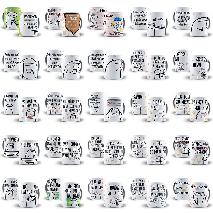 83 Artes Caneca Flork Editável em Corel Draw + Png 3