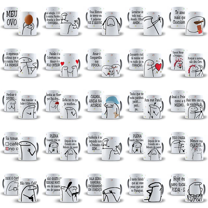 55 Artes Caneca Flork Bento Editável em Photoshop + Png 1