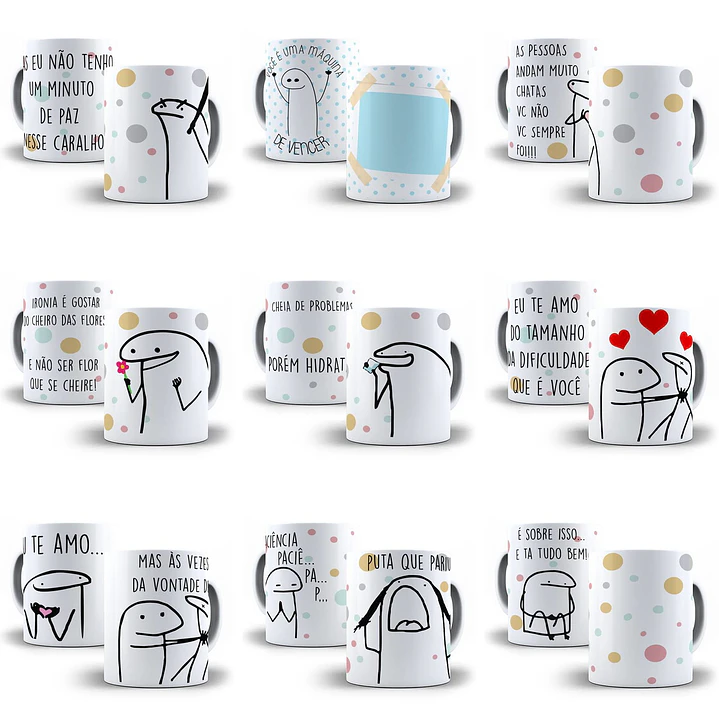 110 Artes Caneca Flork Editável em Corel Draw + Png 3