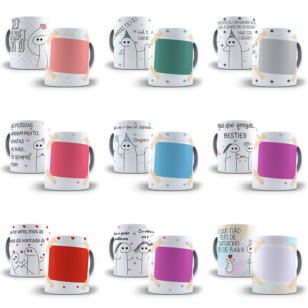 110 Artes Caneca Flork Editável em Corel Draw + Png 4