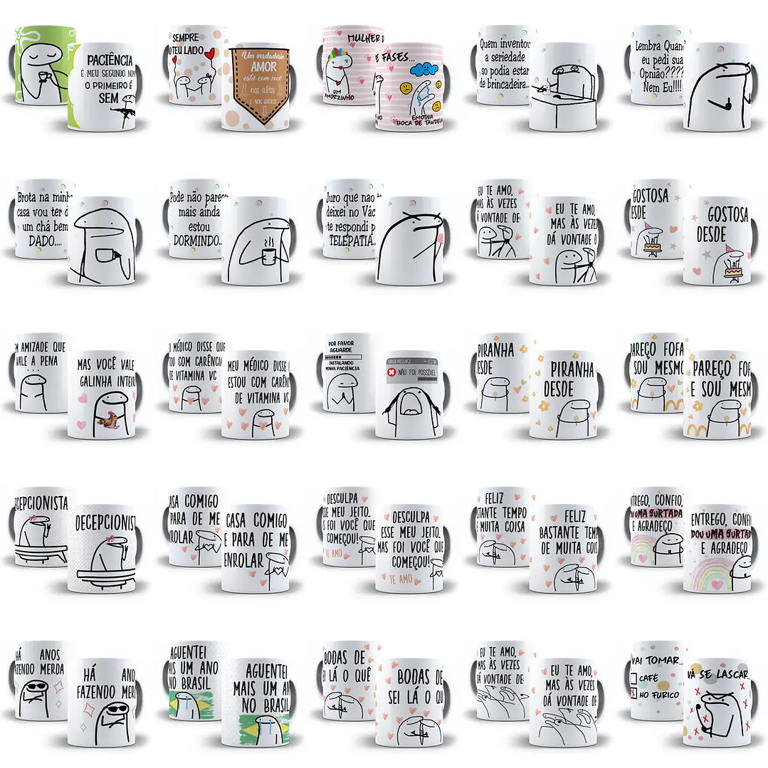 110 Artes Caneca Flork Editável em Corel Draw + Png 5