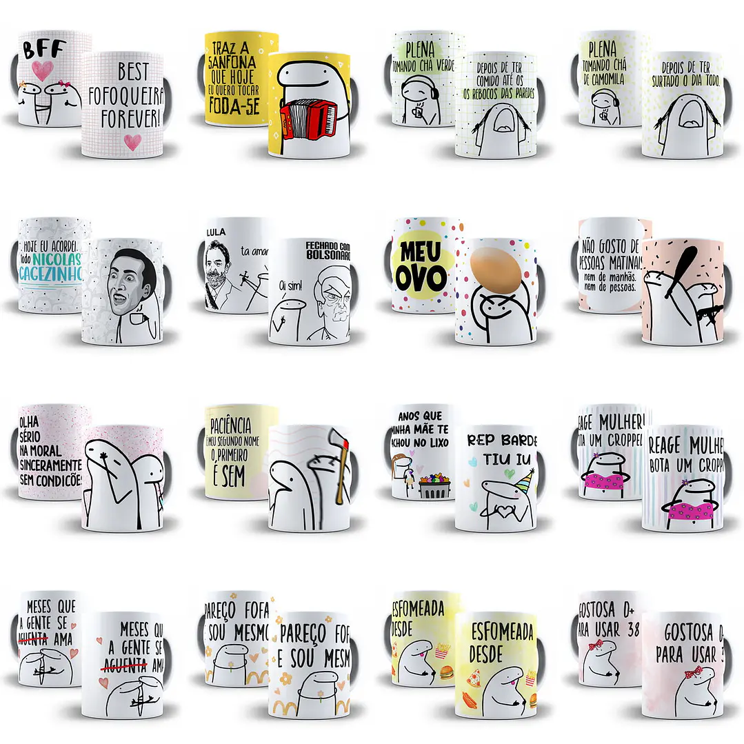 90 Artes Caneca Flork Estampas Sublimação 5