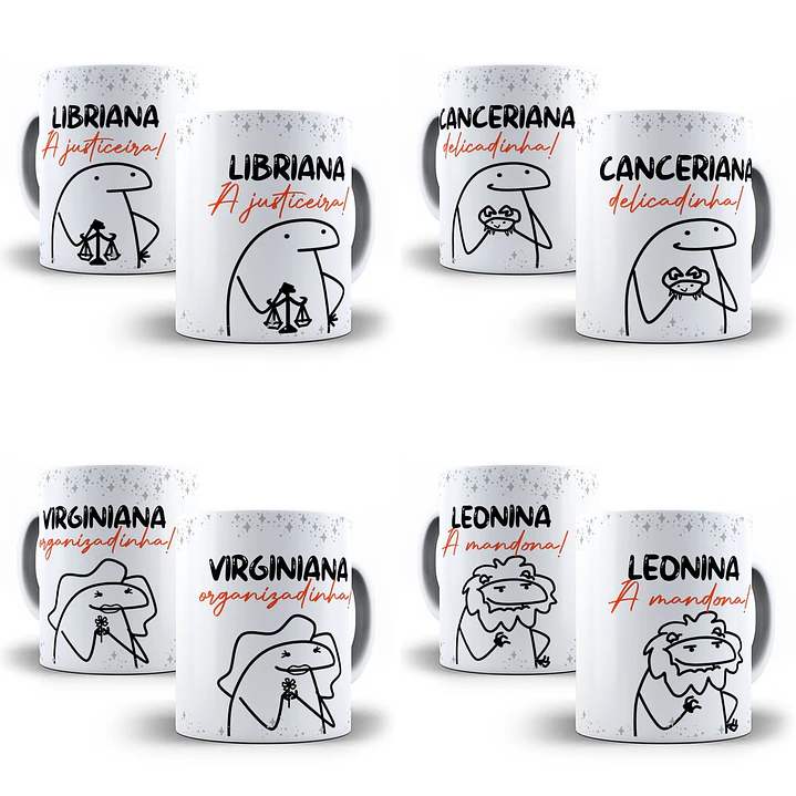 12 Artes Caneca Flork Signos 2.0 Arquivos Sublimação Jpge 2