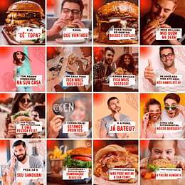 Pack Canva Hamburgueria Templates Editáveis 200 Artes + Legendas