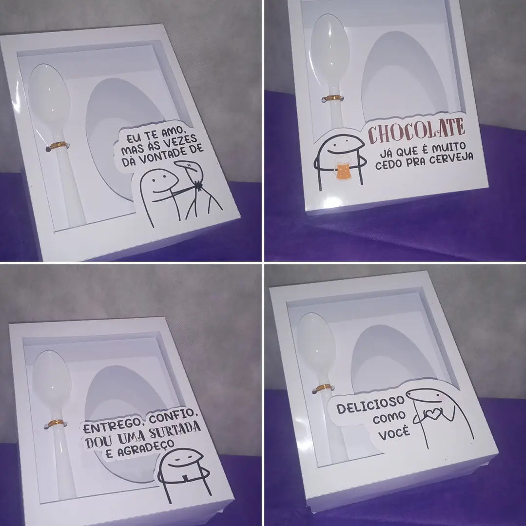 Kit 30 Arquivos Molde Caixas Ovo De Colher Bento Flork Memes Pdf 3