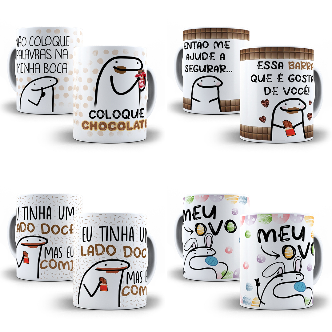 12 Artes Caneca Flork Páscoa Editável Corel Draw + Png 2