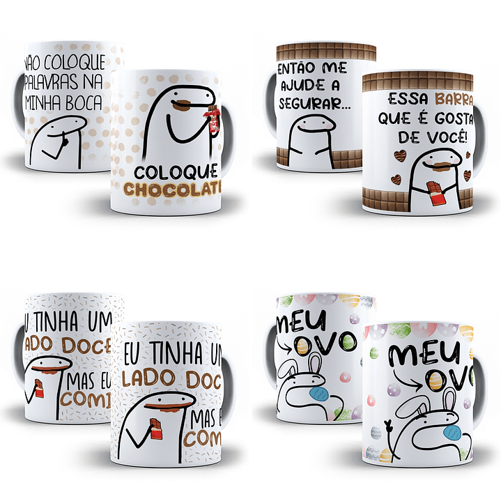 12 Artes Caneca Flork Páscoa Editável Corel Draw + Png 2