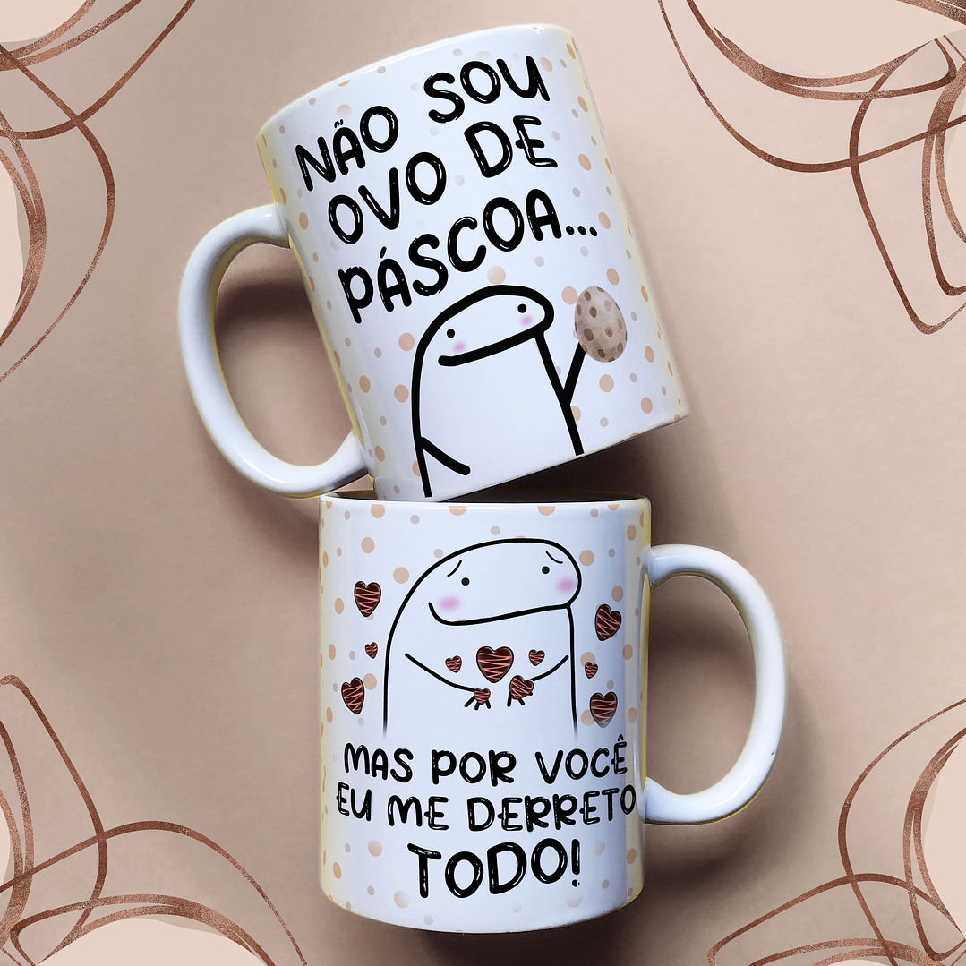 12 Artes Caneca Flork Páscoa Editável Corel Draw + Png 8