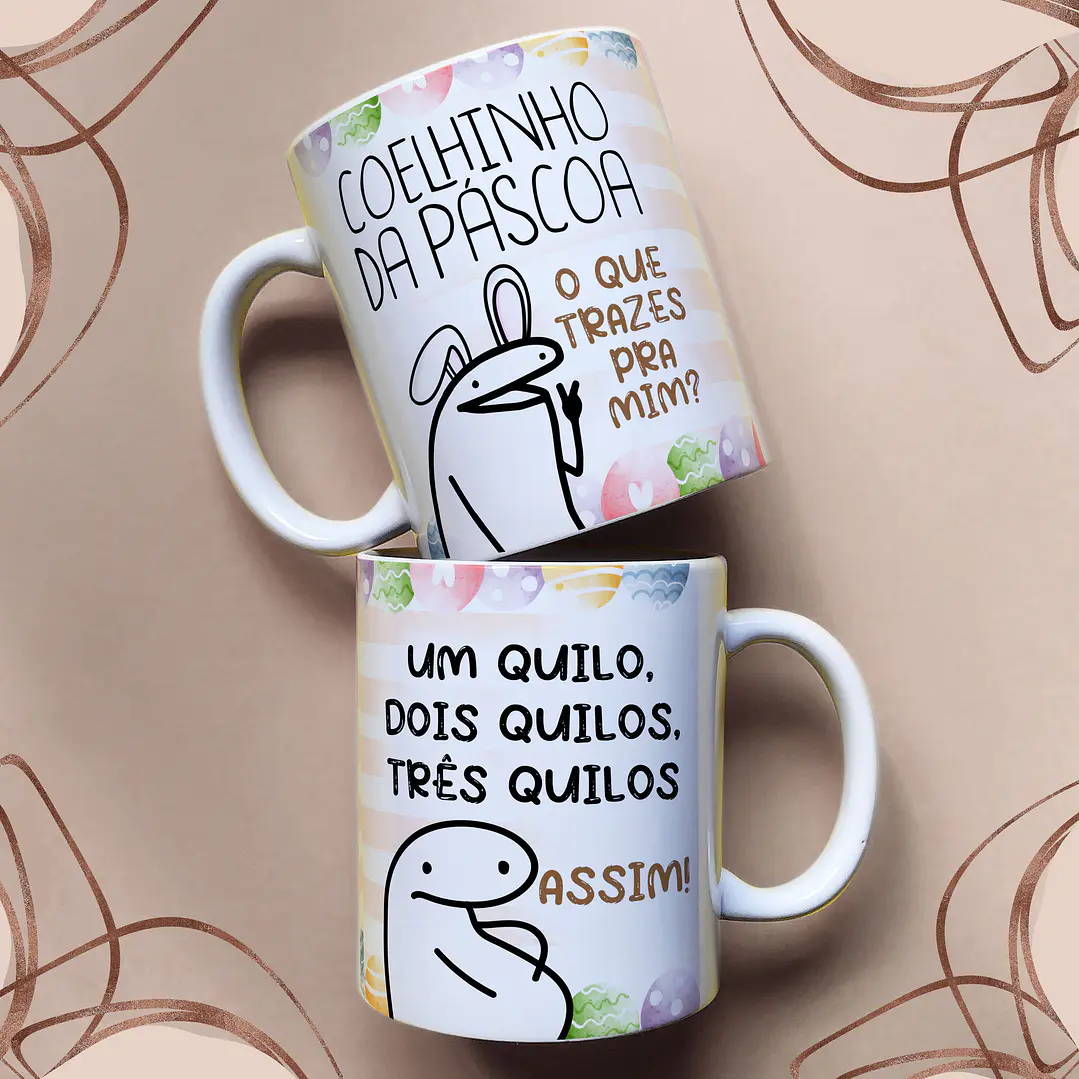 12 Artes Caneca Flork Páscoa Editável Corel Draw + Png 9