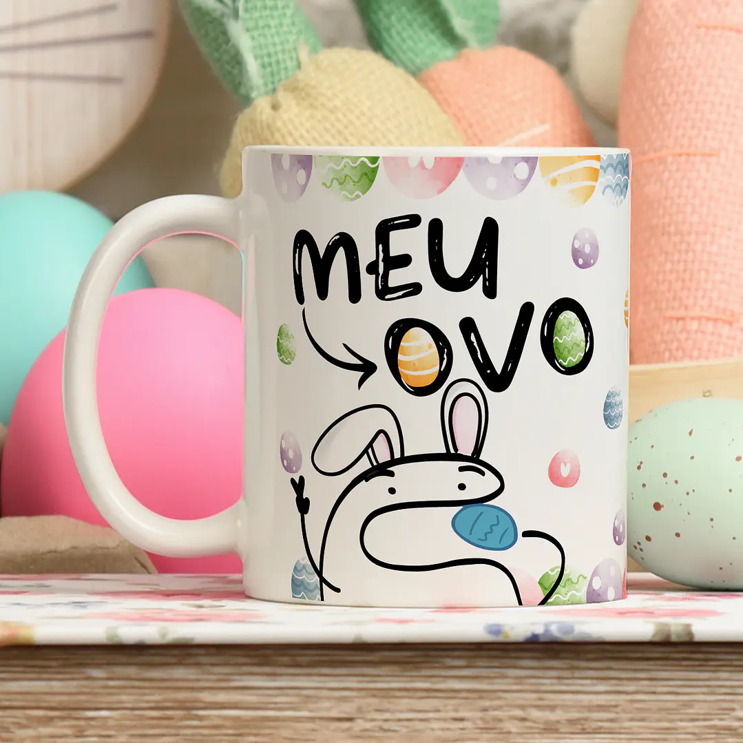 12 Artes Caneca Flork Páscoa Editável Corel Draw + Png 12