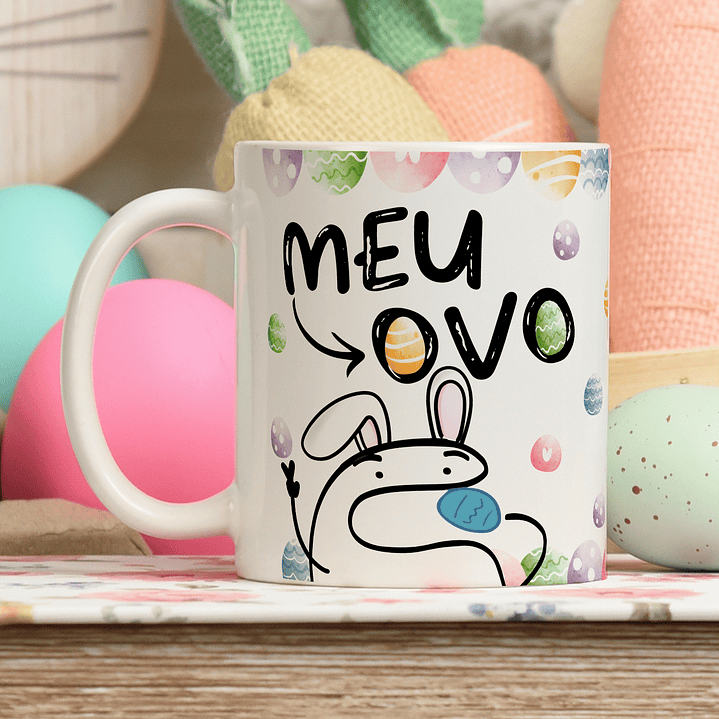 12 Artes Caneca Flork Páscoa Editável Corel Draw + Png 12