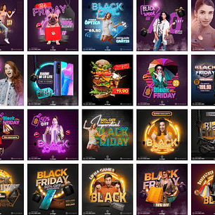 Pack Canva Black Friday Ofertas 3.0 Templates Editáveis 20 Artes + Bônus