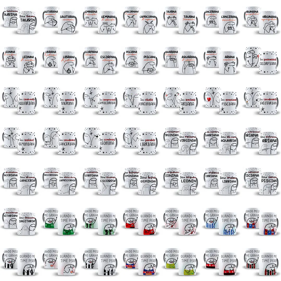 Pack Artes Caneca Flork Bento Memes Completo Arquivos Jpge + Mockups 5