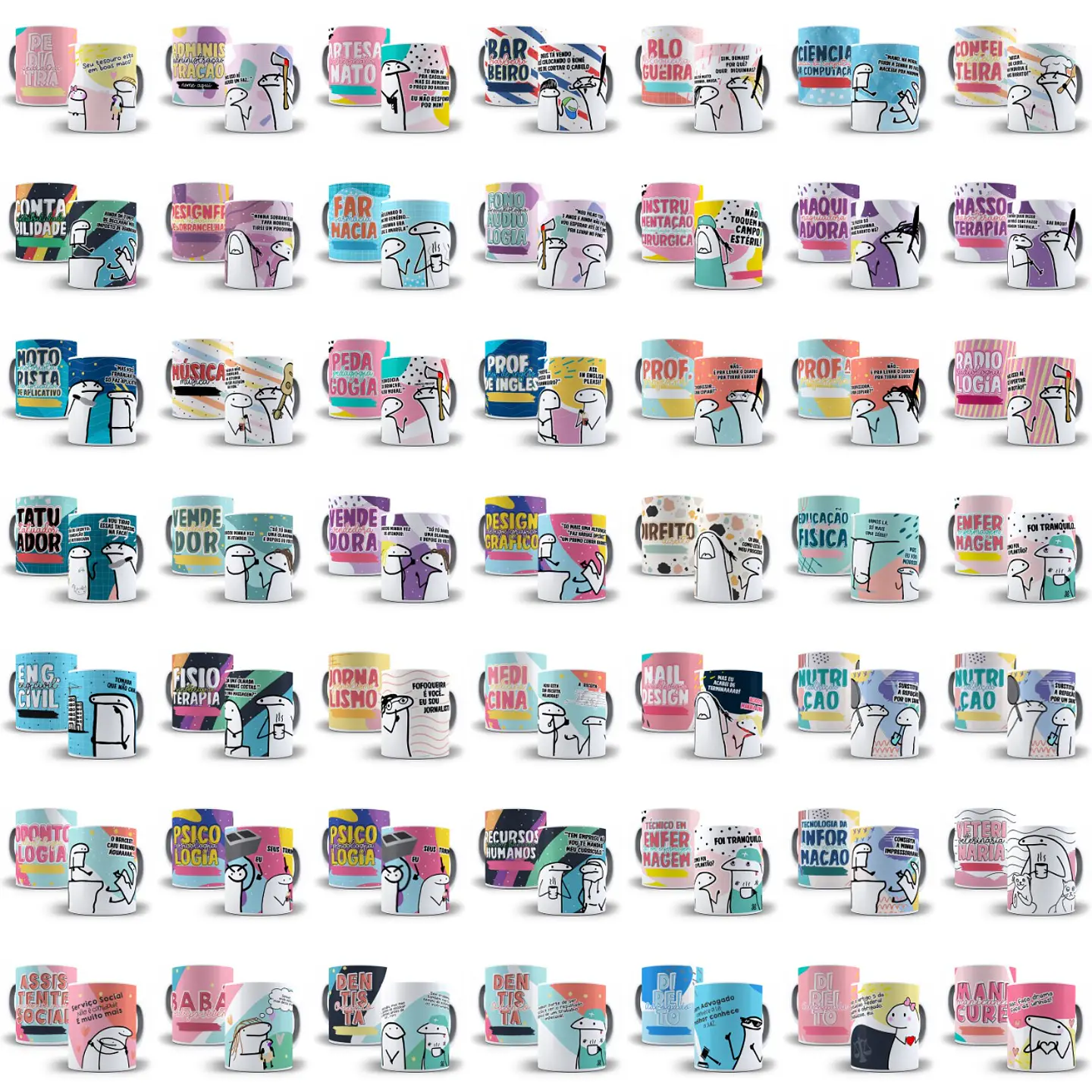 Pack Artes Caneca Flork Bento Memes Completo Arquivos Jpge + Mockups 4