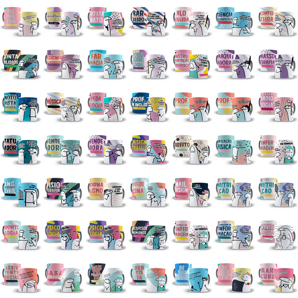 Pack Artes Caneca Flork Bento Memes Completo Arquivos Jpge + Mockups 4