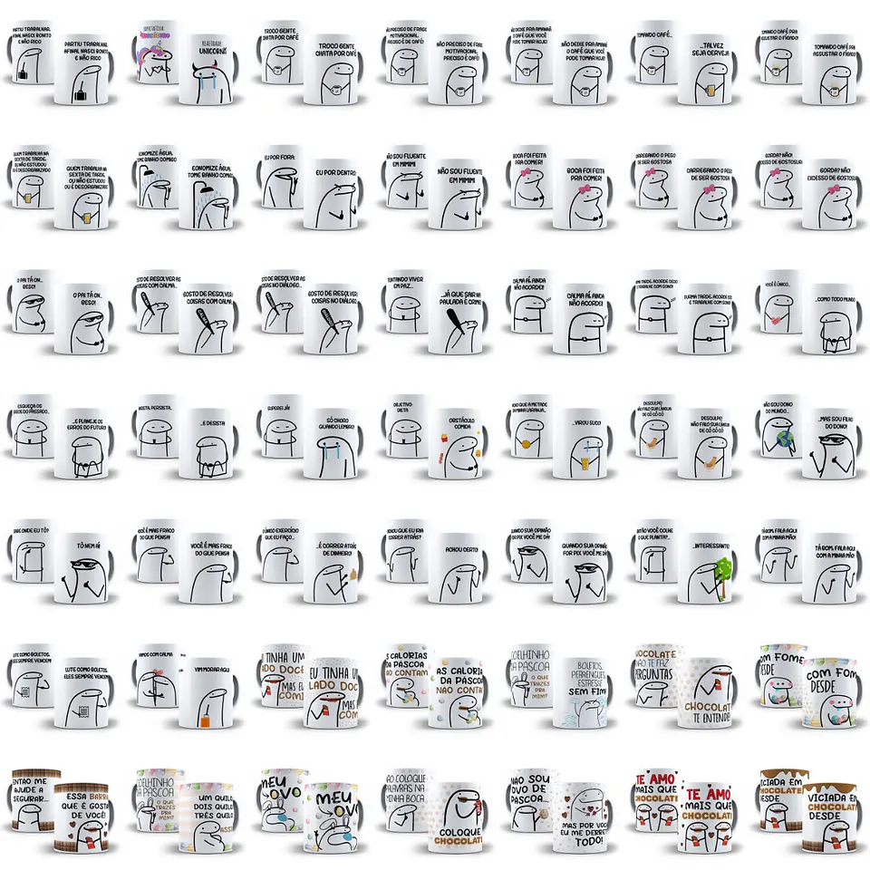 Pack Artes Caneca Flork Bento Memes Completo Arquivos Jpge + Mockups 3