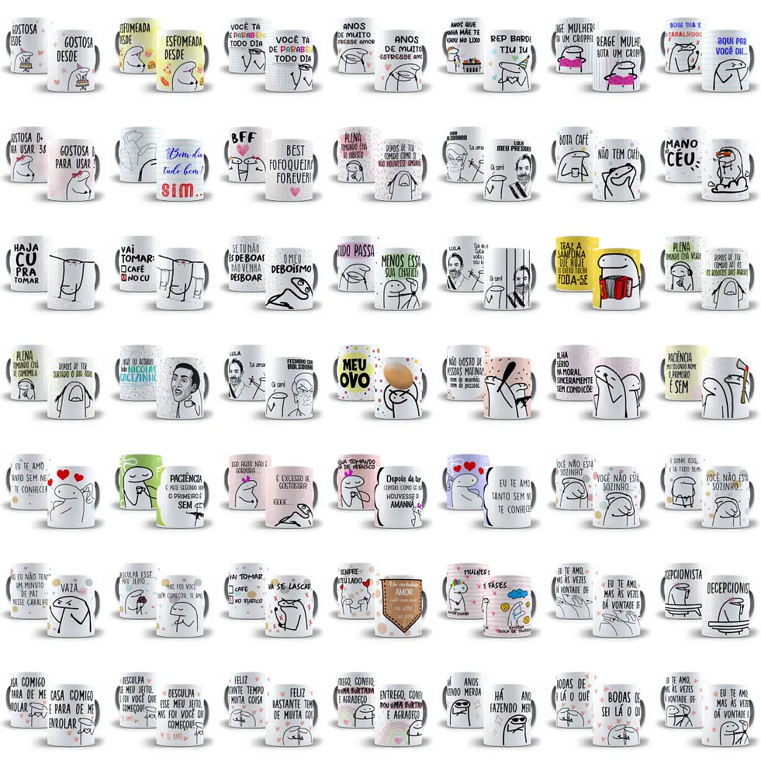 Pack Artes Caneca Flork Bento Memes Completo Arquivos Jpge + Mockups 2