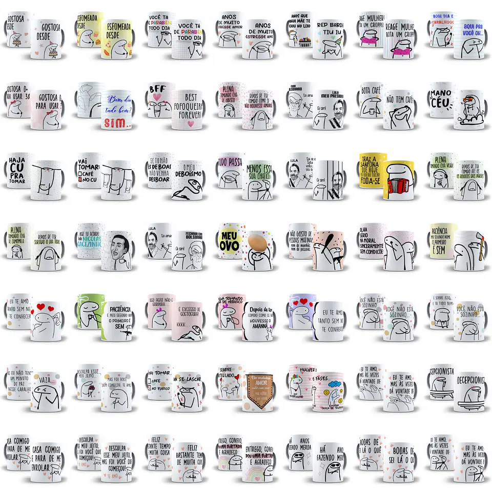 Pack Artes Caneca Flork Bento Memes Completo Arquivos Jpge + Mockups 2