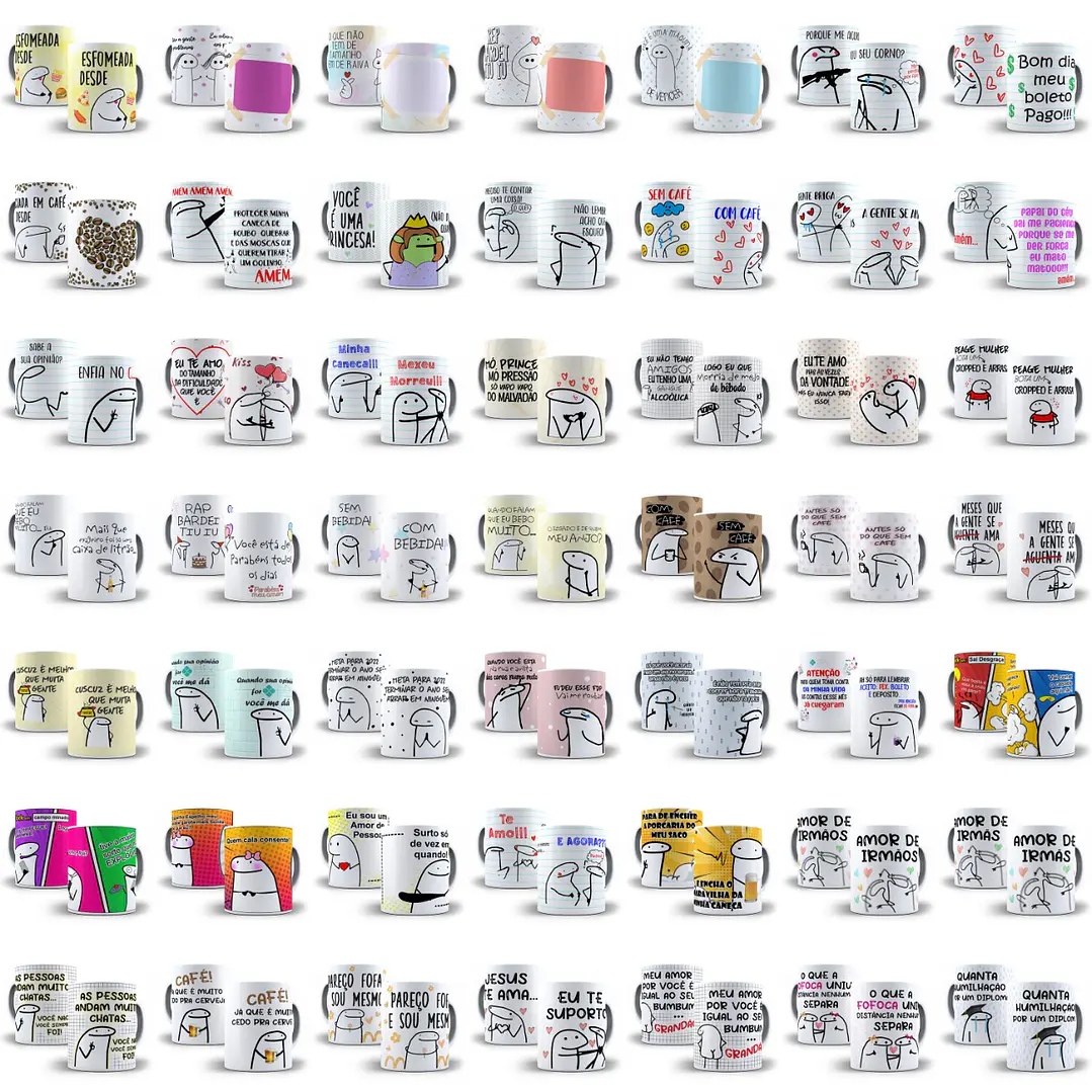 Pack Artes Caneca Flork Bento Memes Completo Arquivos Jpge + Mockups 7