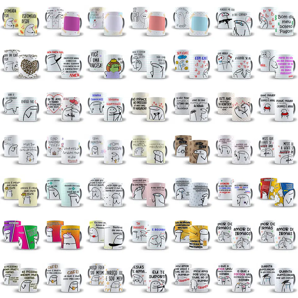 Pack Artes Caneca Flork Bento Memes Completo Arquivos Jpge + Mockups 7