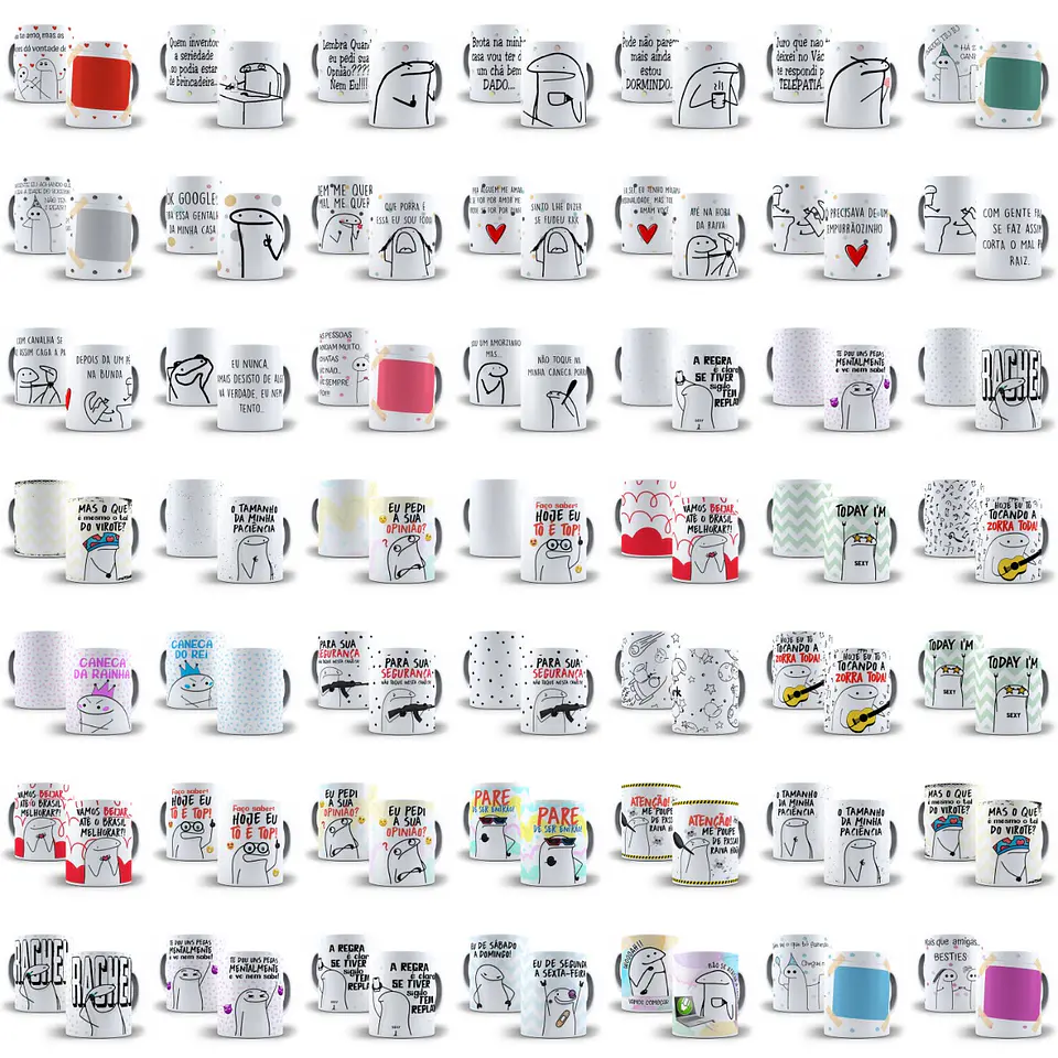Pack Artes Caneca Flork Bento Memes Completo Arquivos Jpge + Mockups 8