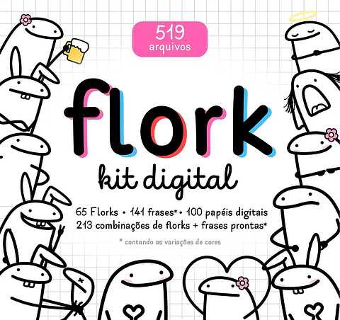 Kit Digital Flork Bento Memes sem fundo 519 Arquivos Png