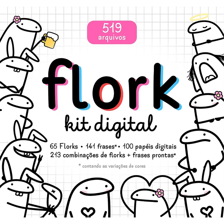 Kit Digital Flork Bento Memes sem fundo 519 Arquivos Png 1