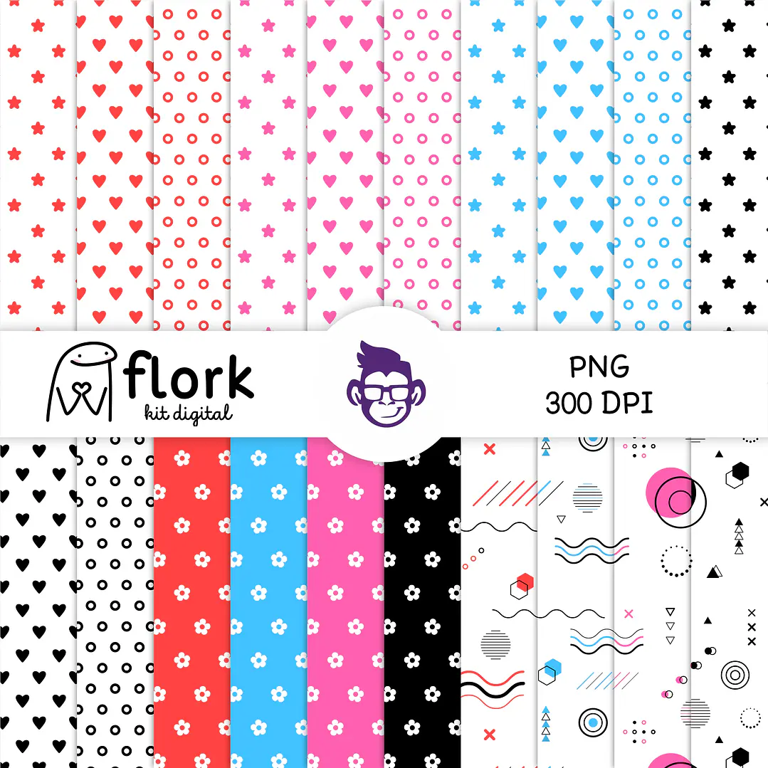 Kit Digital Flork Bento Memes sem fundo 519 Arquivos Png 4