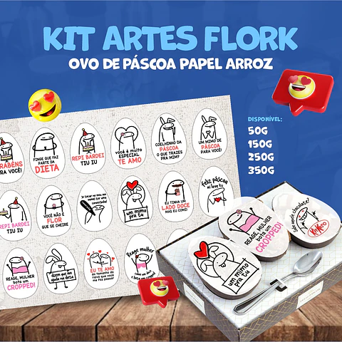 Artes para Papel Arroz Flork Ovo de Páscoa Arquivos Png