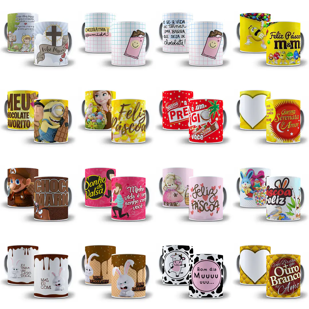 Mega Pacote Artes para Caneca Páscoa Arquivo em Jpge/Png 9