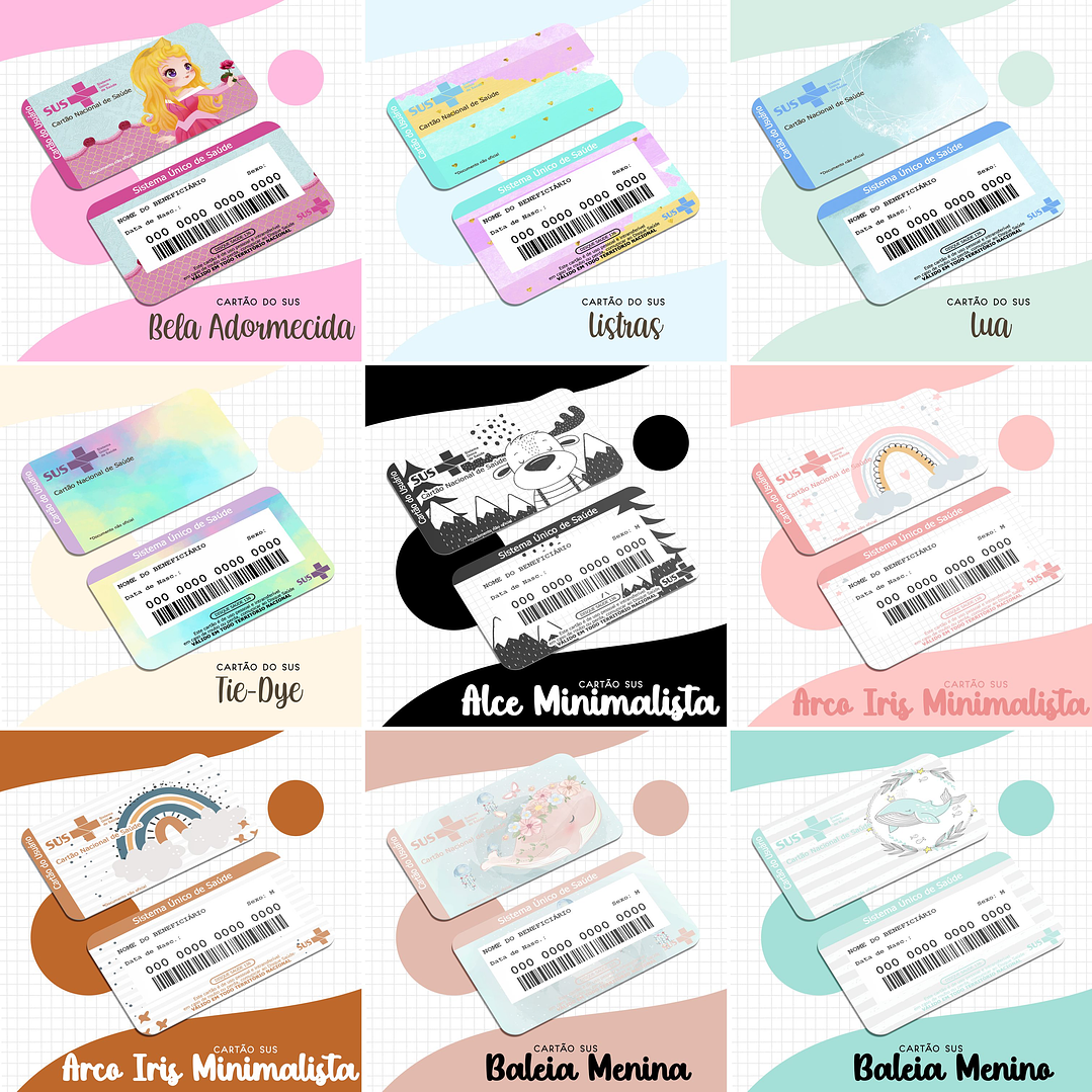 63 Artes para Cartão SUS Arquivo em Jpge/Png 1