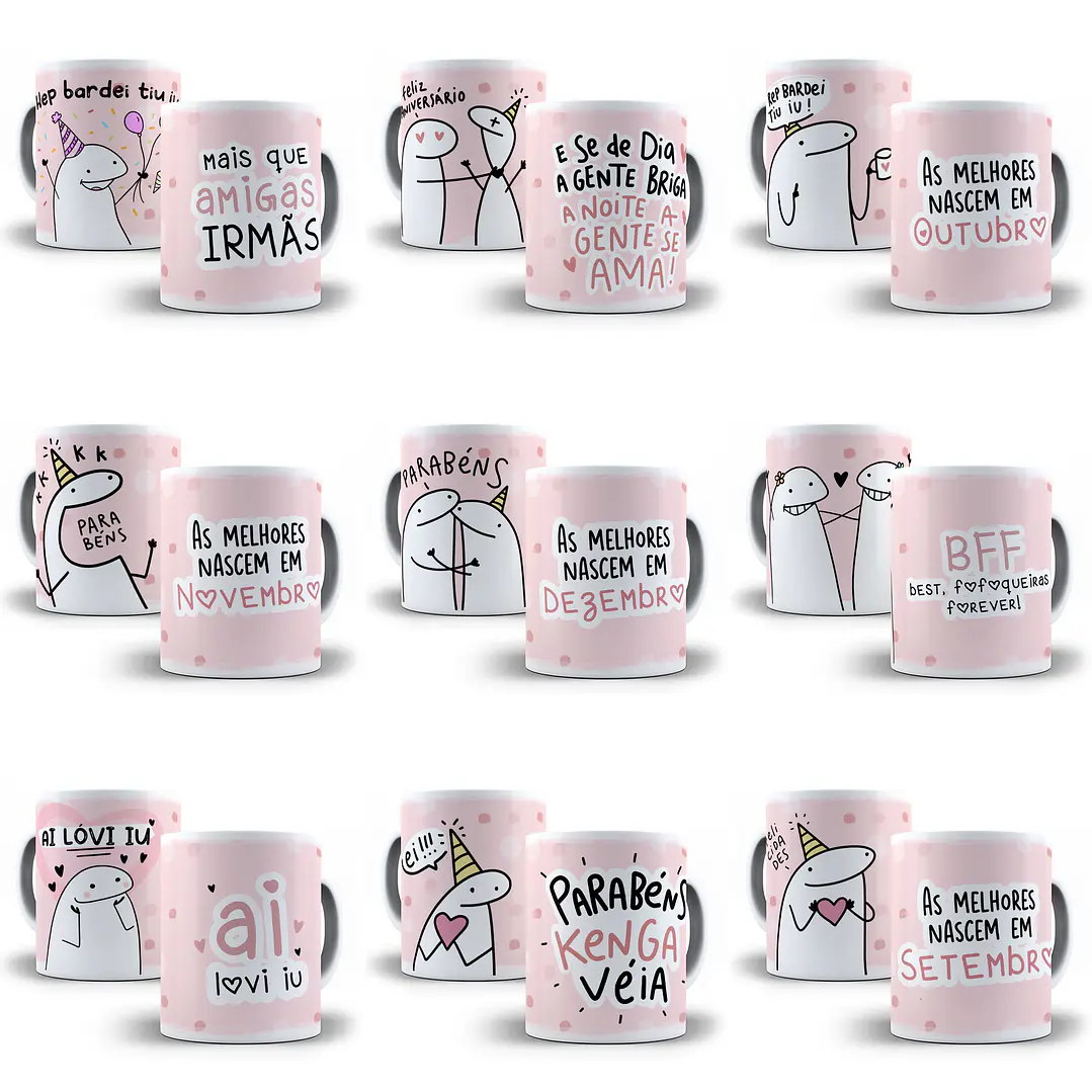 25 Artes Caneca Flork Aniversário Amigas Arquivos Sublimação Jpge 2