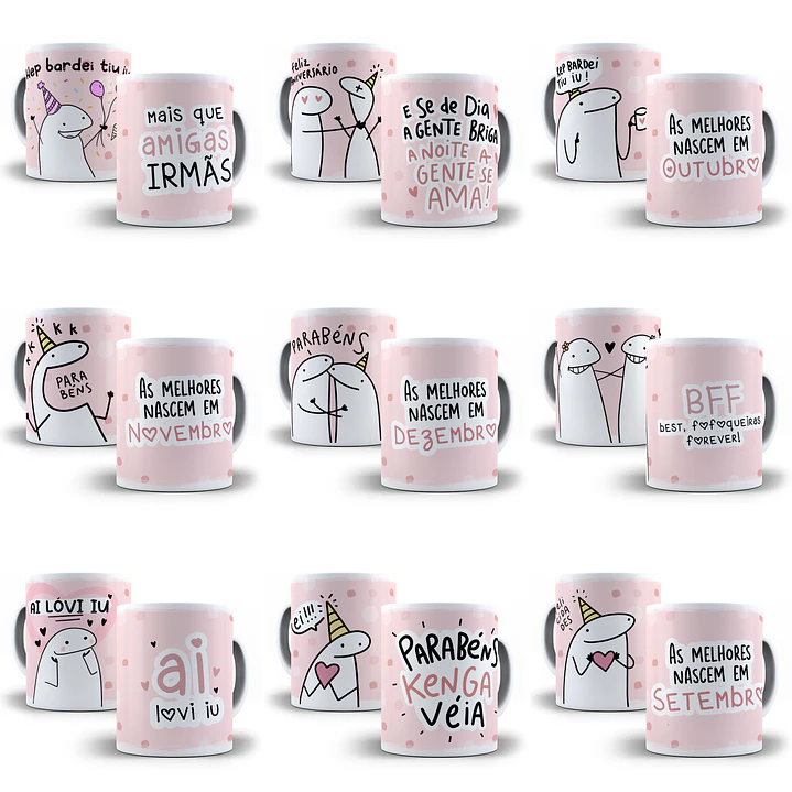 25 Artes Caneca Flork Aniversário Amigas Arquivos Sublimação Jpge 2