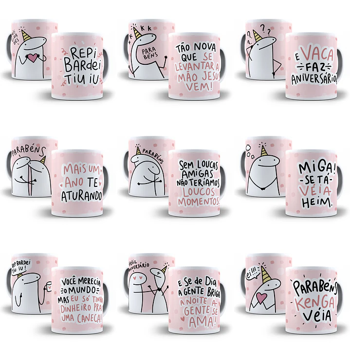 25 Artes Caneca Flork Aniversário Amigas Arquivos Sublimação Jpge 1
