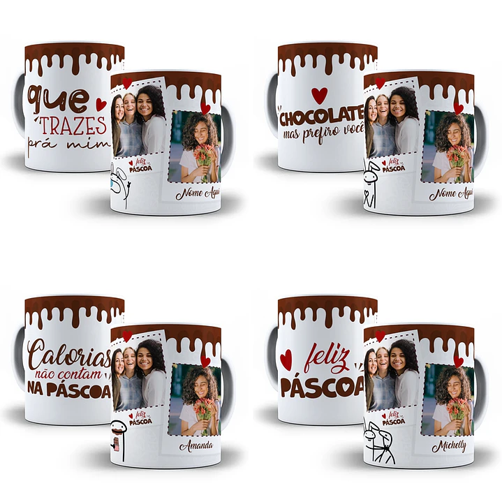 8 Artes para Caneca Flork Páscoa Estampas Sublimação Baixar Grátis 1