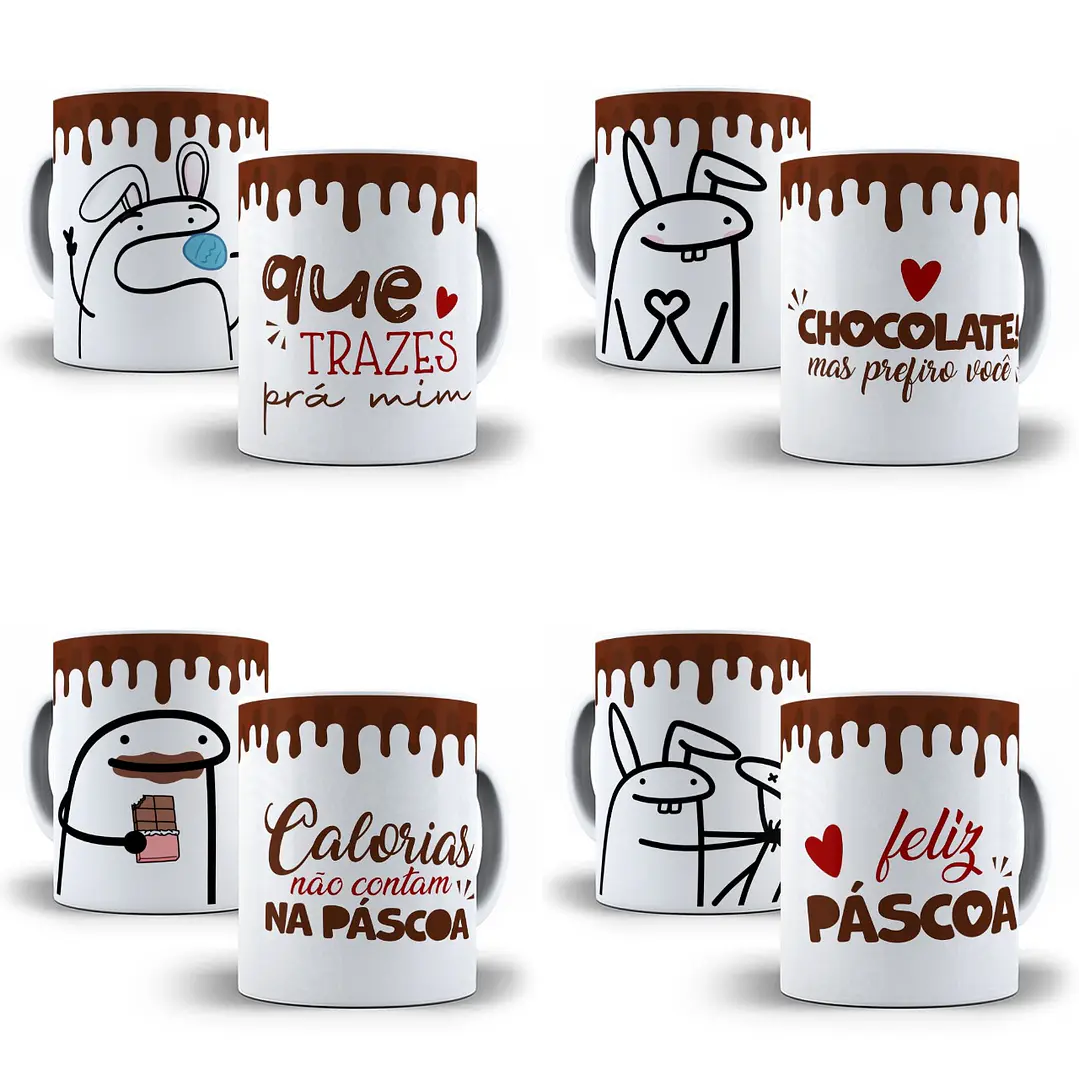 8 Artes para Caneca Flork Páscoa Estampas Sublimação Baixar Grátis 2