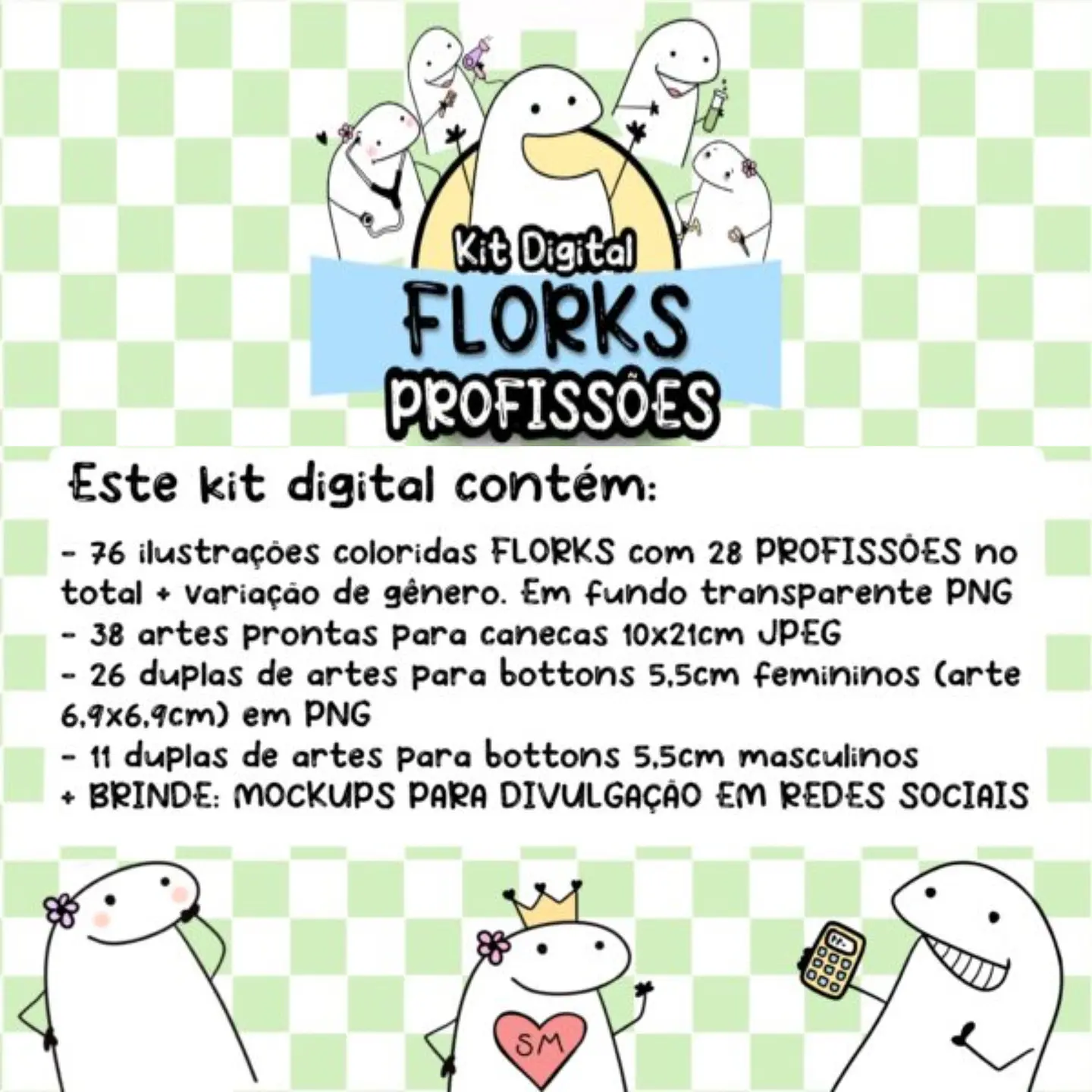 Kit Digital Flork Bento Profissões sem fundo Lt4 Arquivos Png 3