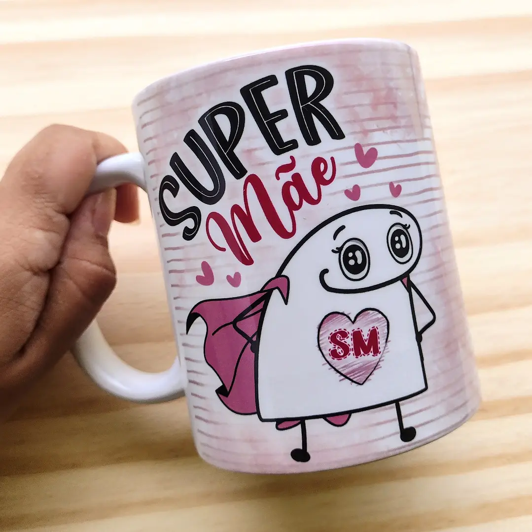 60 Artes Caneca Flork Dia das Mães Editável Corel Draw + Png 12
