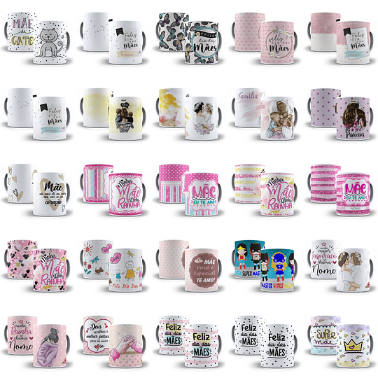 700 Artes Caneca Dia das Mães Completo Arquivos Jpg Png + Mockups