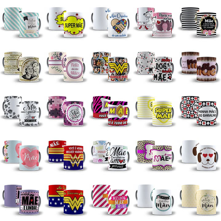700 Artes Caneca Dia das Mães Completo Arquivos Jpg Png + Mockups 13