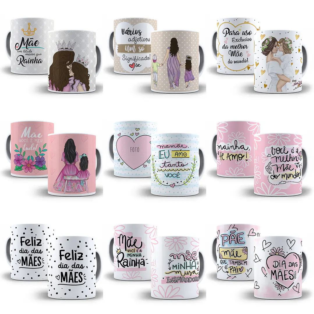550 Artes Caneca Camisa Dia das Mães Sublimação Arquivos Editáveis ou Png 4